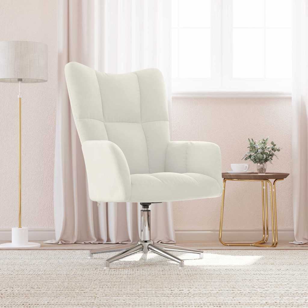 vidaXL Relaxing Chair Cream White Velvet