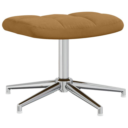 vidaXL Relaxing Chair with a Stool Brown Velvet
