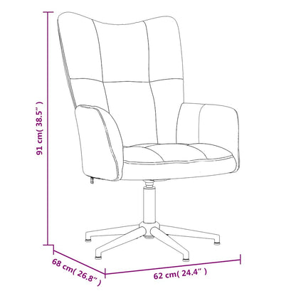 vidaXL Relaxing Chair with a Stool Brown Velvet