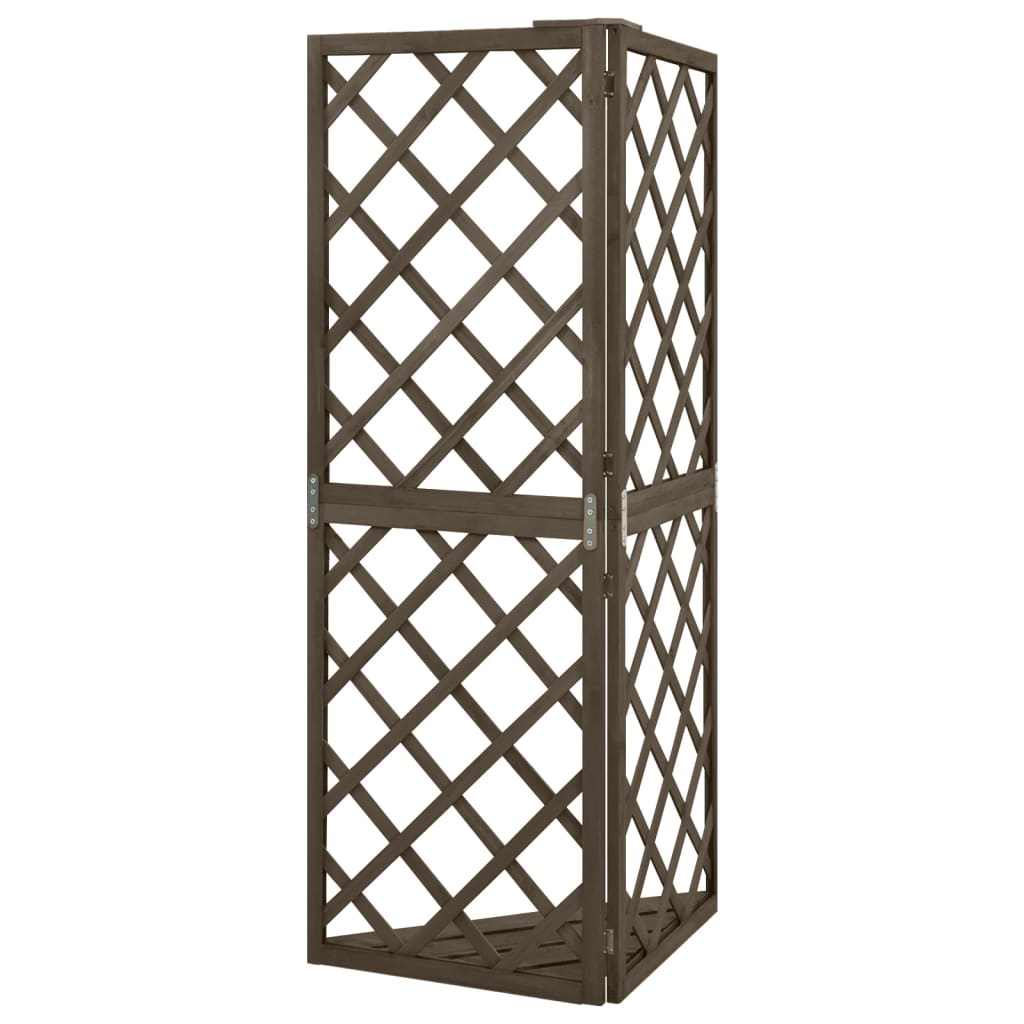 vidaXL Corner Trellis Grey 50x50x145 cm Solid Fir Wood