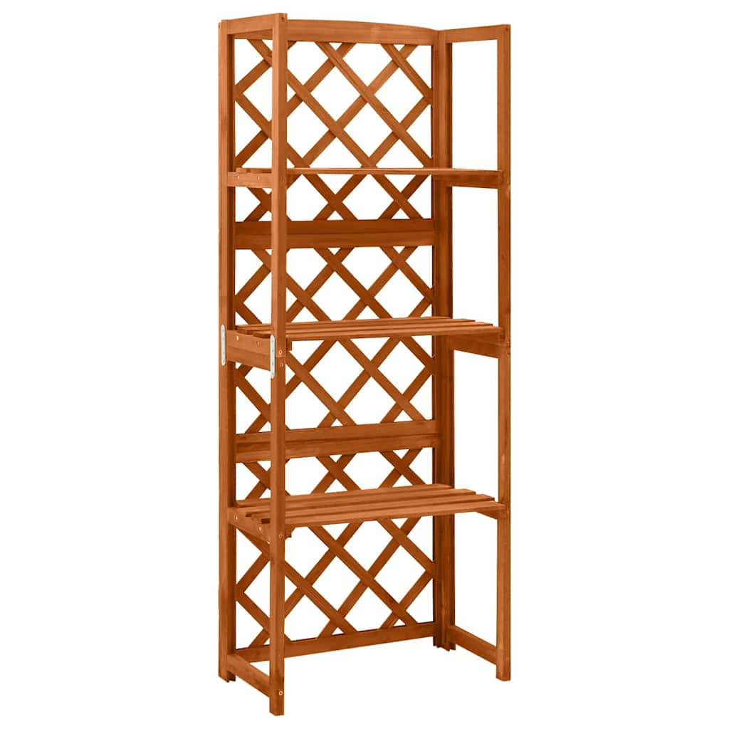 316409 vidaXL Trellis with Shelves 55x30x140 cm Solid Fir Wood