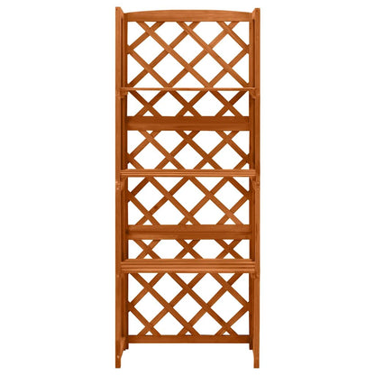 316409 vidaXL Trellis with Shelves 55x30x140 cm Solid Fir Wood