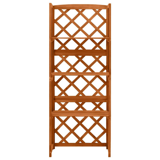 316409 vidaXL Trellis with Shelves 55x30x140 cm Solid Fir Wood