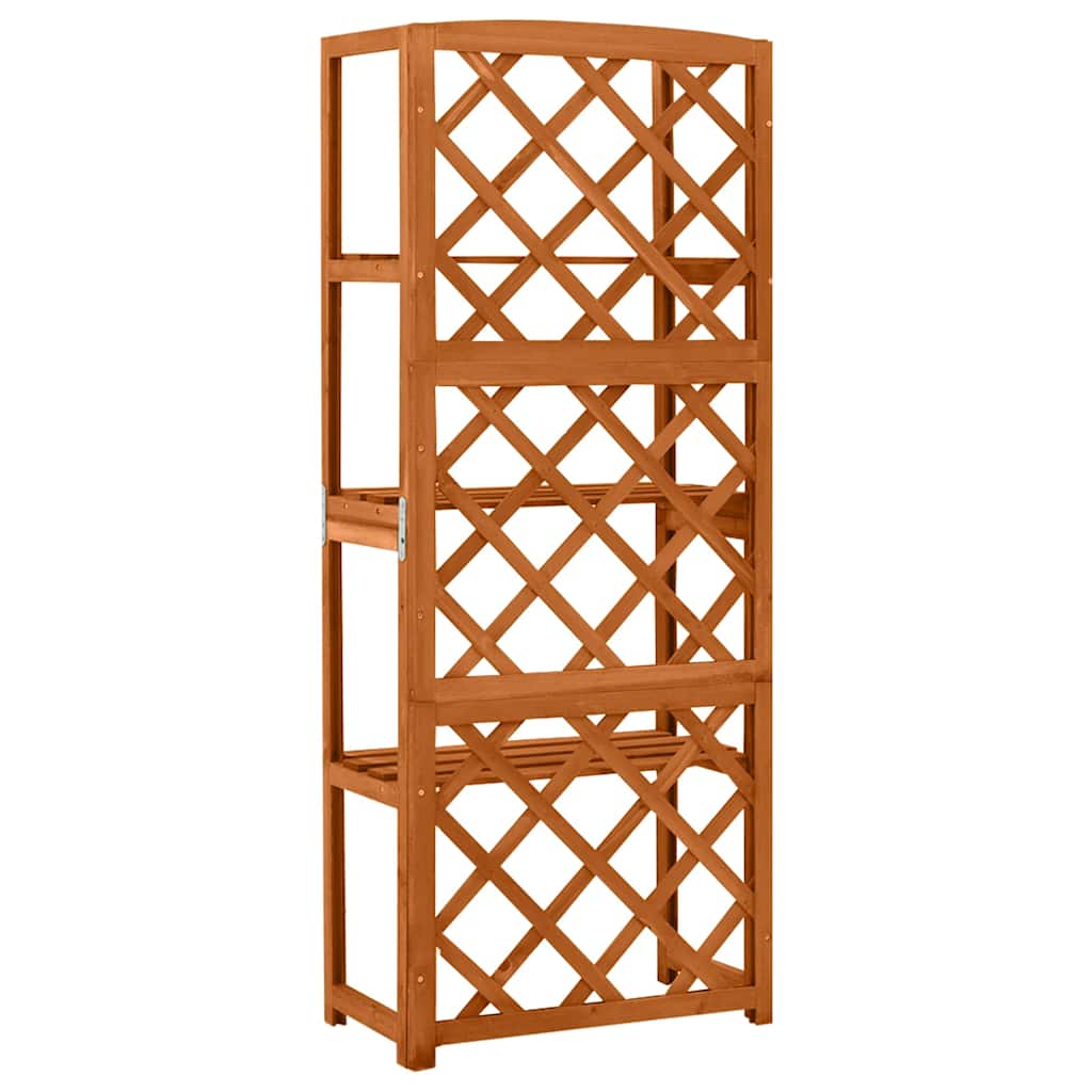 316409 vidaXL Trellis with Shelves 55x30x140 cm Solid Fir Wood