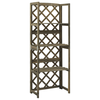 vidaXL Trellis | Grey | Solid fir wood | 55x30x140 cm | Shelving | Trellis