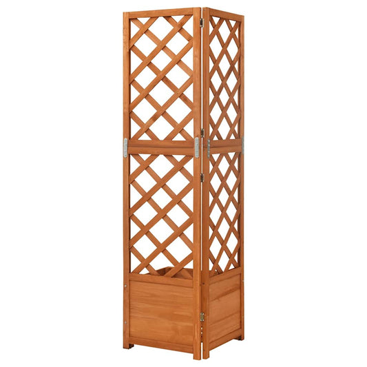 316411 vidaXL Corner Trellis Planter 40x40x150 cm Solid Fir Wood