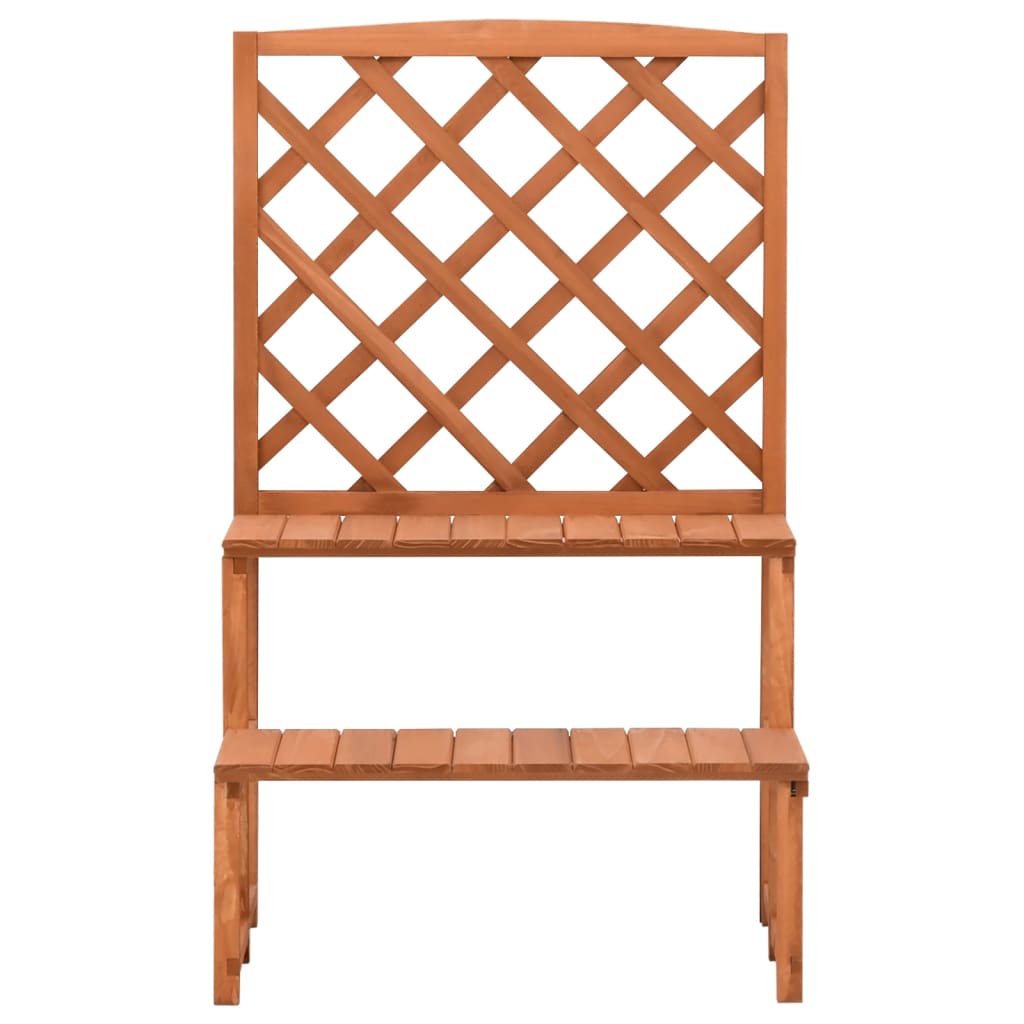 vidaXL Plant Stand with Trellis 70x42x115 cm Solid Fir Wood