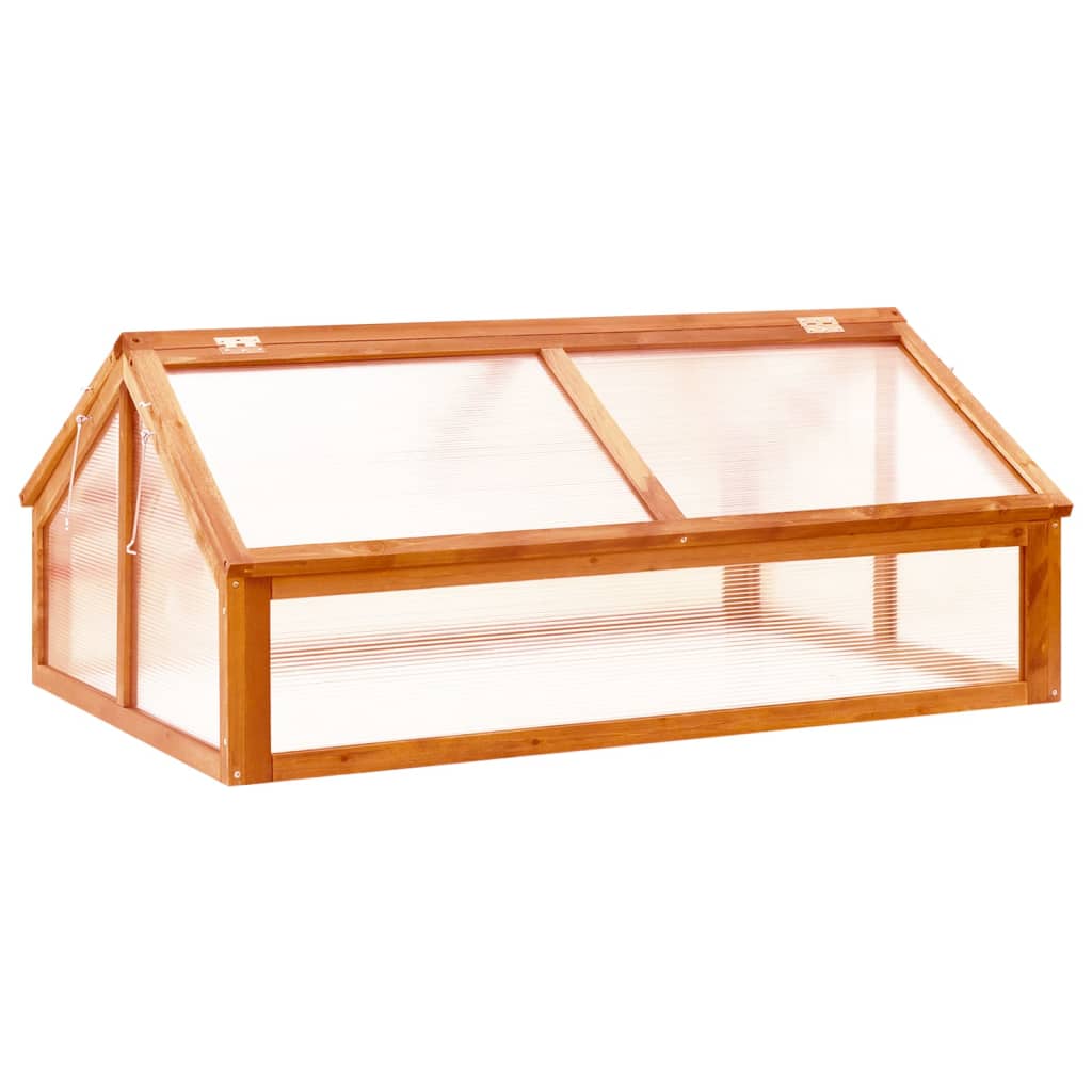 vidaXL Greenhouse | Brown | Solid firwood | Medium | Foldable | Greenhouse
