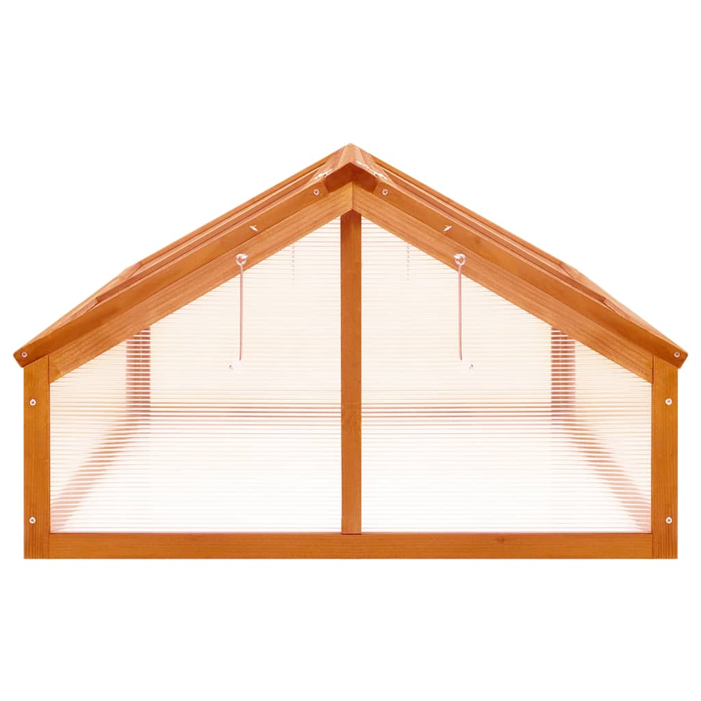 vidaXL Greenhouse | Brown | Solid firwood | Medium | Foldable | Greenhouse