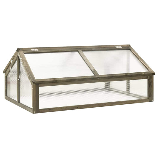 316416 vidaXL Greenhouse Grey 114x80x50 cm Firwood