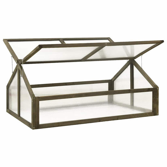 316416 vidaXL Greenhouse Grey 114x80x50 cm Firwood