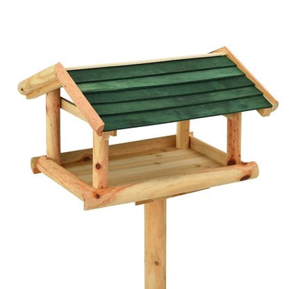 vidaXL Bird Feeder with Stand 37x28x100 cm Solid Fir Wood
