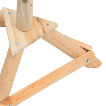 vidaXL Bird Feeder with Stand 37x28x100 cm Solid Fir Wood