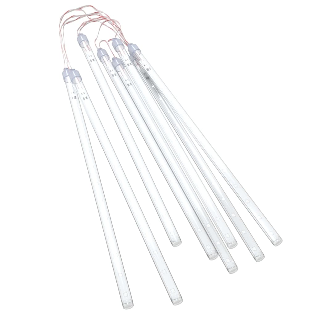 vidaXL Meteor Lights 8 pcs 30 cm Cold White 192 LEDs Indoor Outdoor