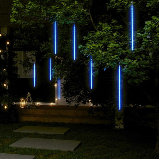 328554 vidaXL Meteor Lights 8 pcs 50 cm Blue 288 LEDs Indoor Outdoor
