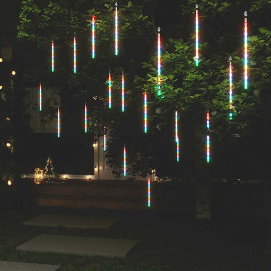 328557 vidaXL Meteor Lights 20 pcs 30 cm Colourful 480 LEDs Indoor Outdoor