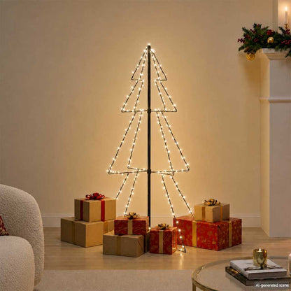 vidaXL Christmas Cone Tree 160 LEDs Indoor and Outdoor 78x120 cm