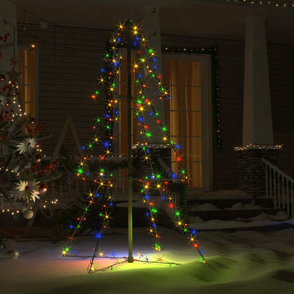 vidaXL Christmas Cone Tree 160 LEDs Indoor and Outdoor 78x120 cm