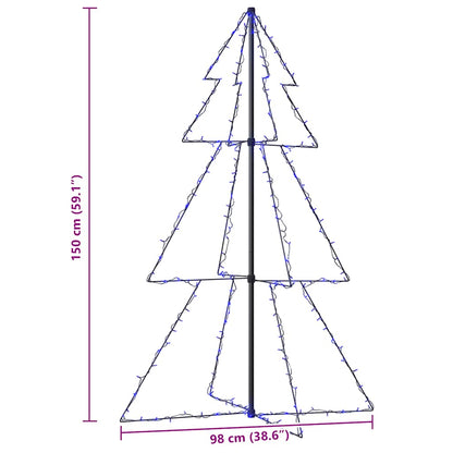 vidaXL Christmas Cone Tree 200 LEDs Indoor and Outdoor 98x150 cm