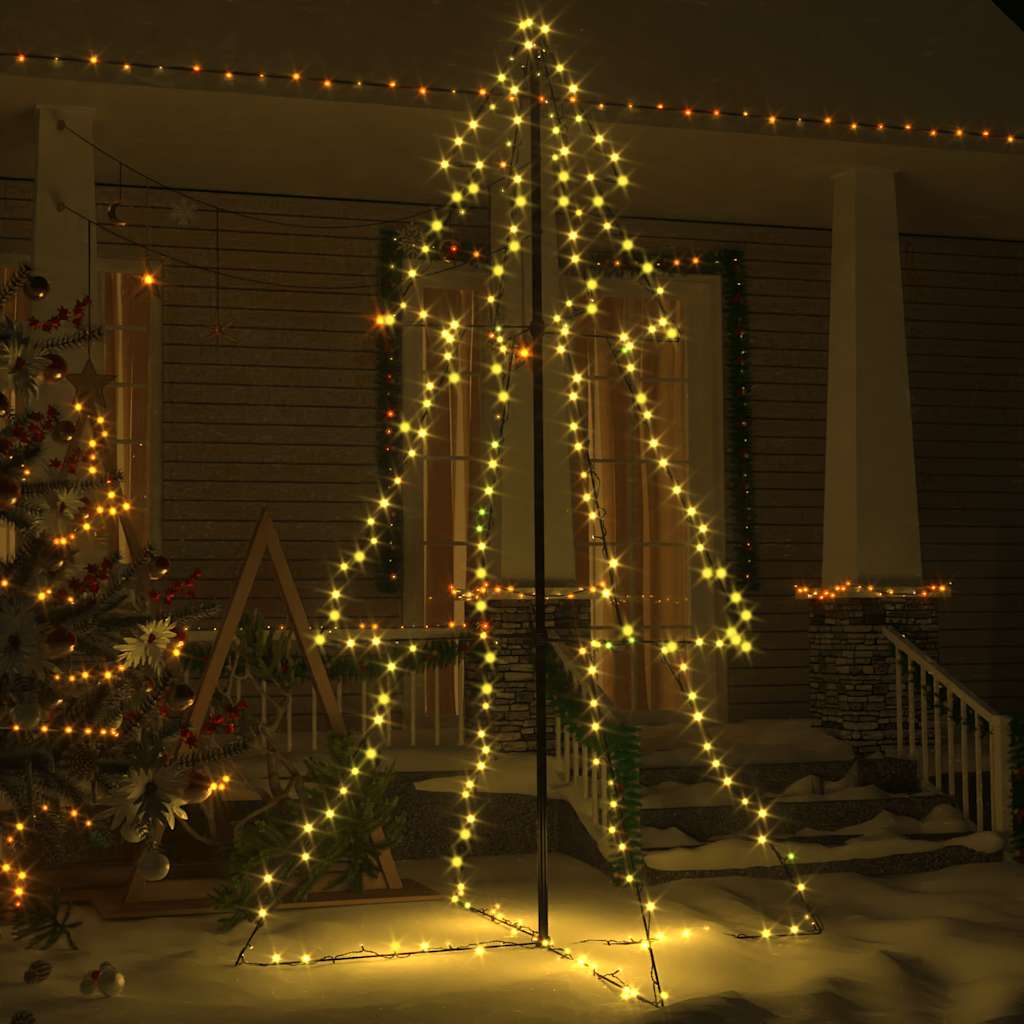 vidaXL Christmas Cone Tree 240 LEDs Indoor and Outdoor 118x180 cm