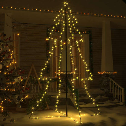 vidaXL Christmas Cone Tree 240 LEDs Indoor and Outdoor 118x180 cm