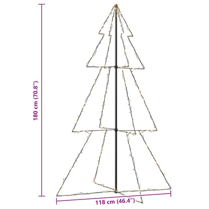 vidaXL Christmas Cone Tree 240 LEDs Indoor and Outdoor 118x180 cm