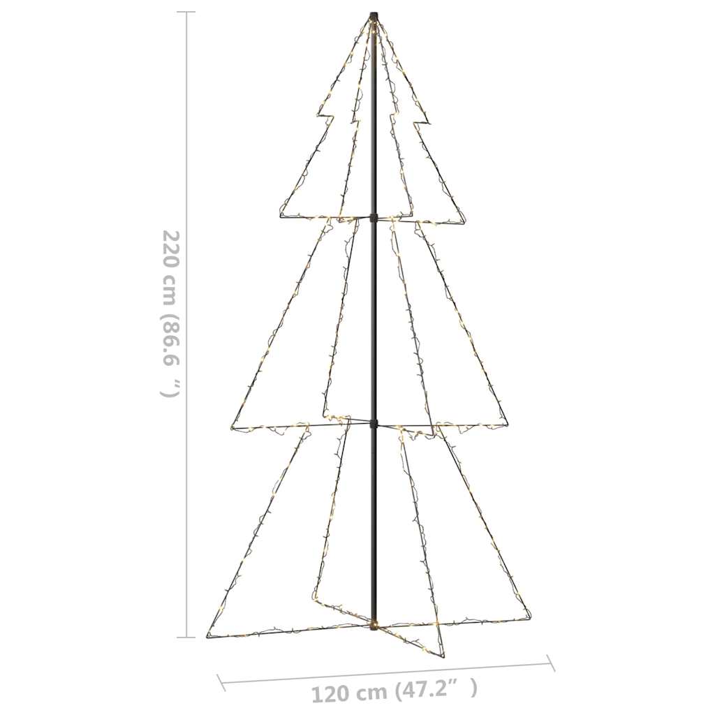 vidaXL Christmas Cone Tree 300 LEDs Indoor and Outdoor 120x220 cm