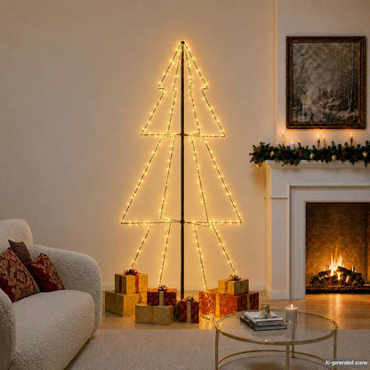 vidaXL Christmas Cone Tree 300 LEDs Indoor and Outdoor 120x220 cm