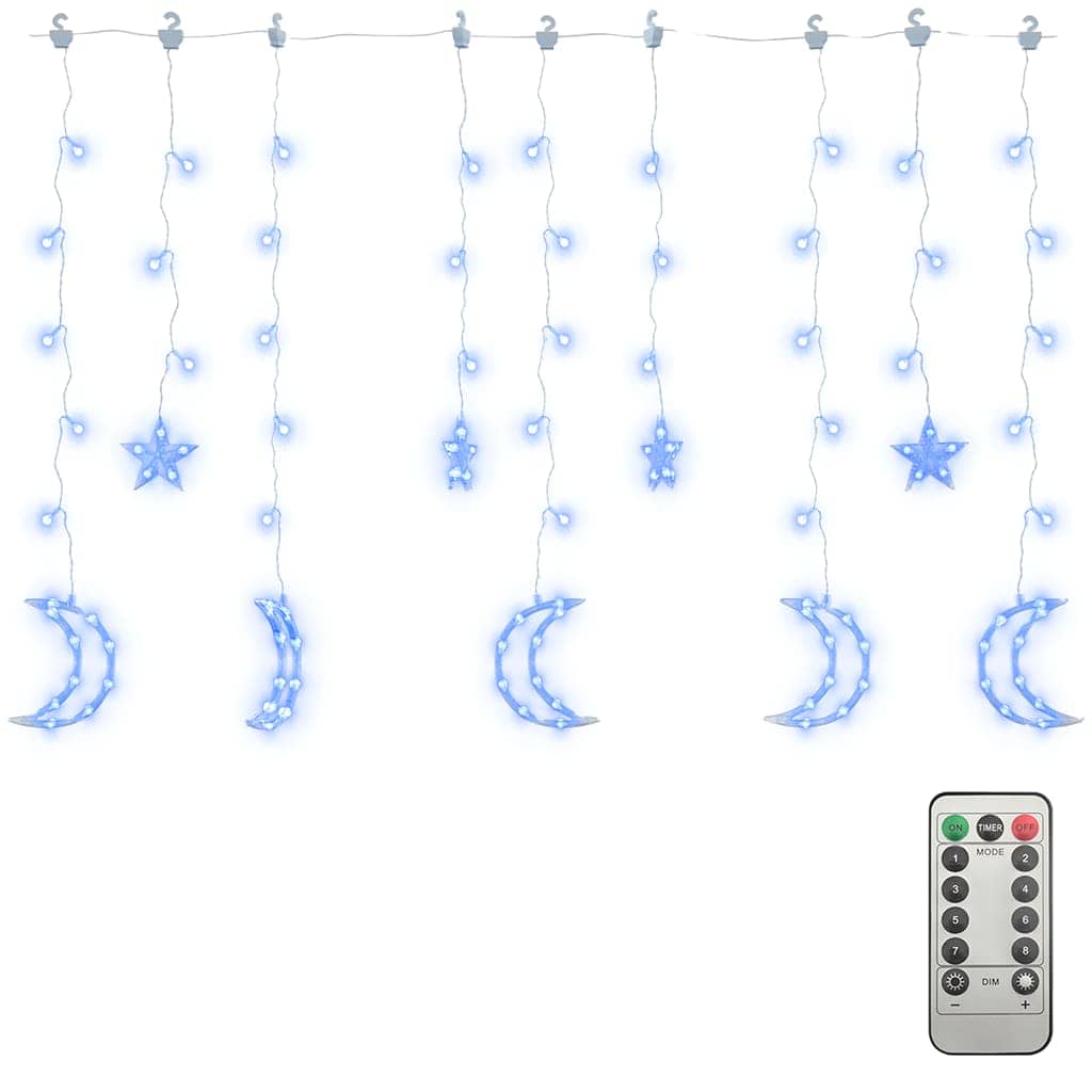 vidaXL Fairy Light | Blue | Plastic | About 2 metres wide | Remote control