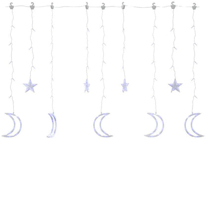 vidaXL Star and Moon Fairy Lights Remote Control 345 LED Blue