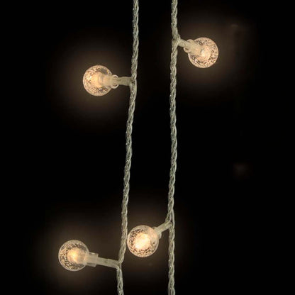 328810 vidaXL Globe Fairy String Lights 20m 200 LED Warm White 8 Function
