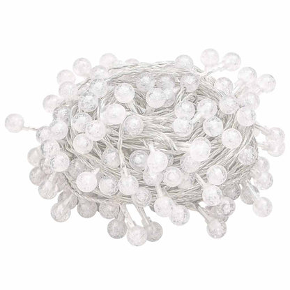 328810 vidaXL Globe Fairy String Lights 20m 200 LED Warm White 8 Function
