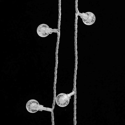 vidaXL Globe Fairy String Lights 20m 200 LED Cold White 8 Function