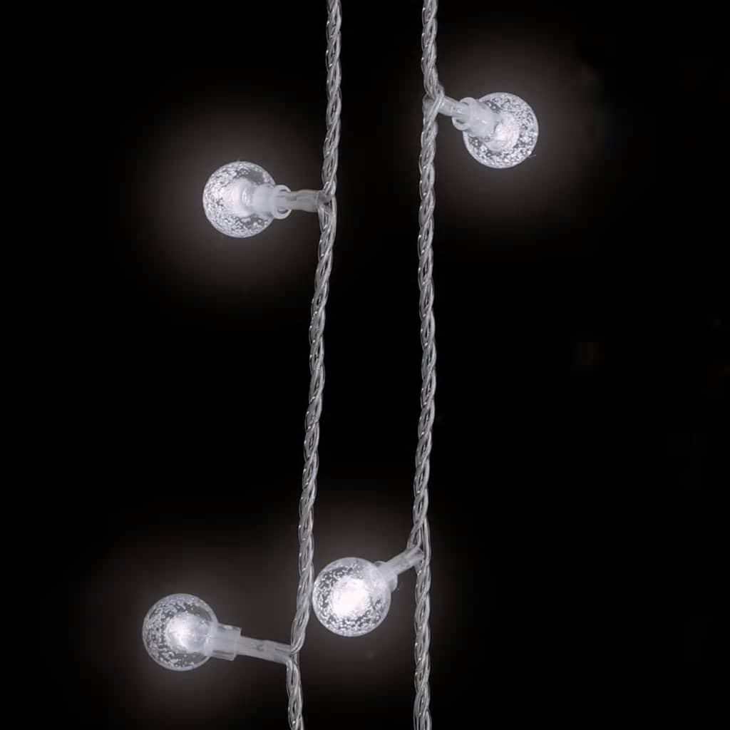 vidaXL Globe Fairy String Lights 20m 200 LED Cold White 8 Function