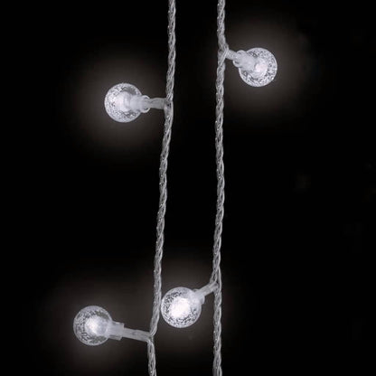 vidaXL Globe Fairy String Lights 20m 200 LED Cold White 8 Function