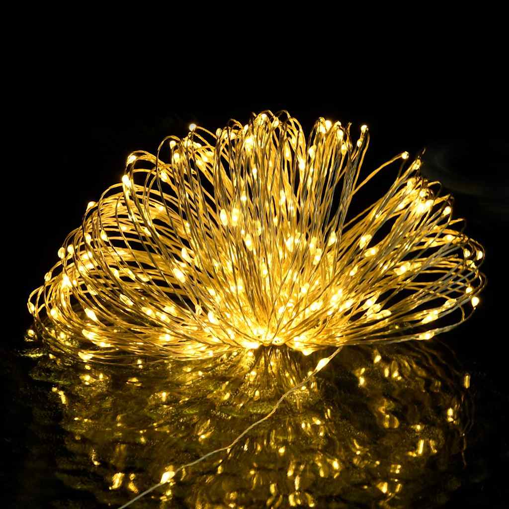 328847 vidaXL LED Micro Fairy String Lights 40m 400 LED Warm White 8 Function