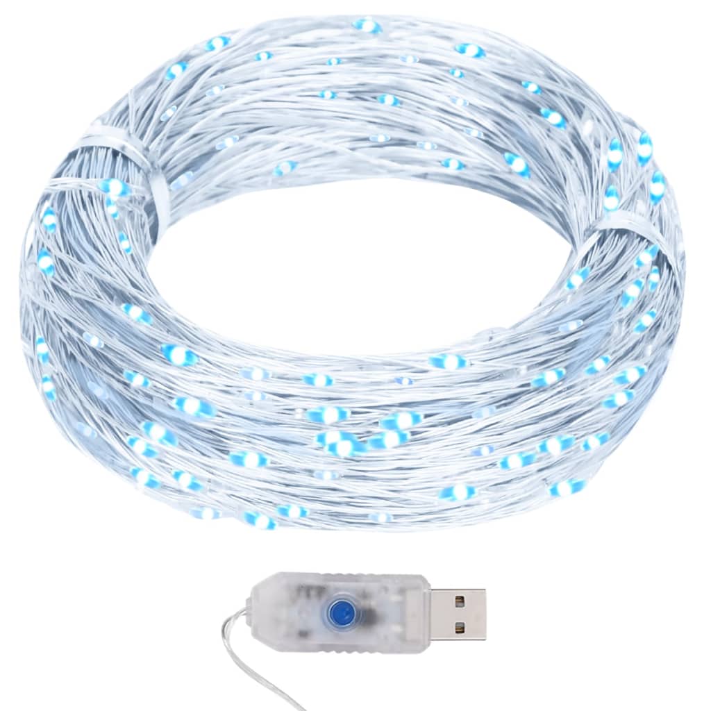 vidaXL String Light | Cold White | Copper | Extra Long | Decorative Inlays