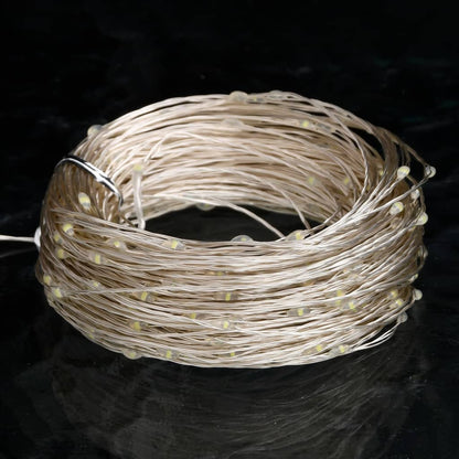 vidaXL String Light | Cold White | Copper | Extra Long | Decorative Inlays