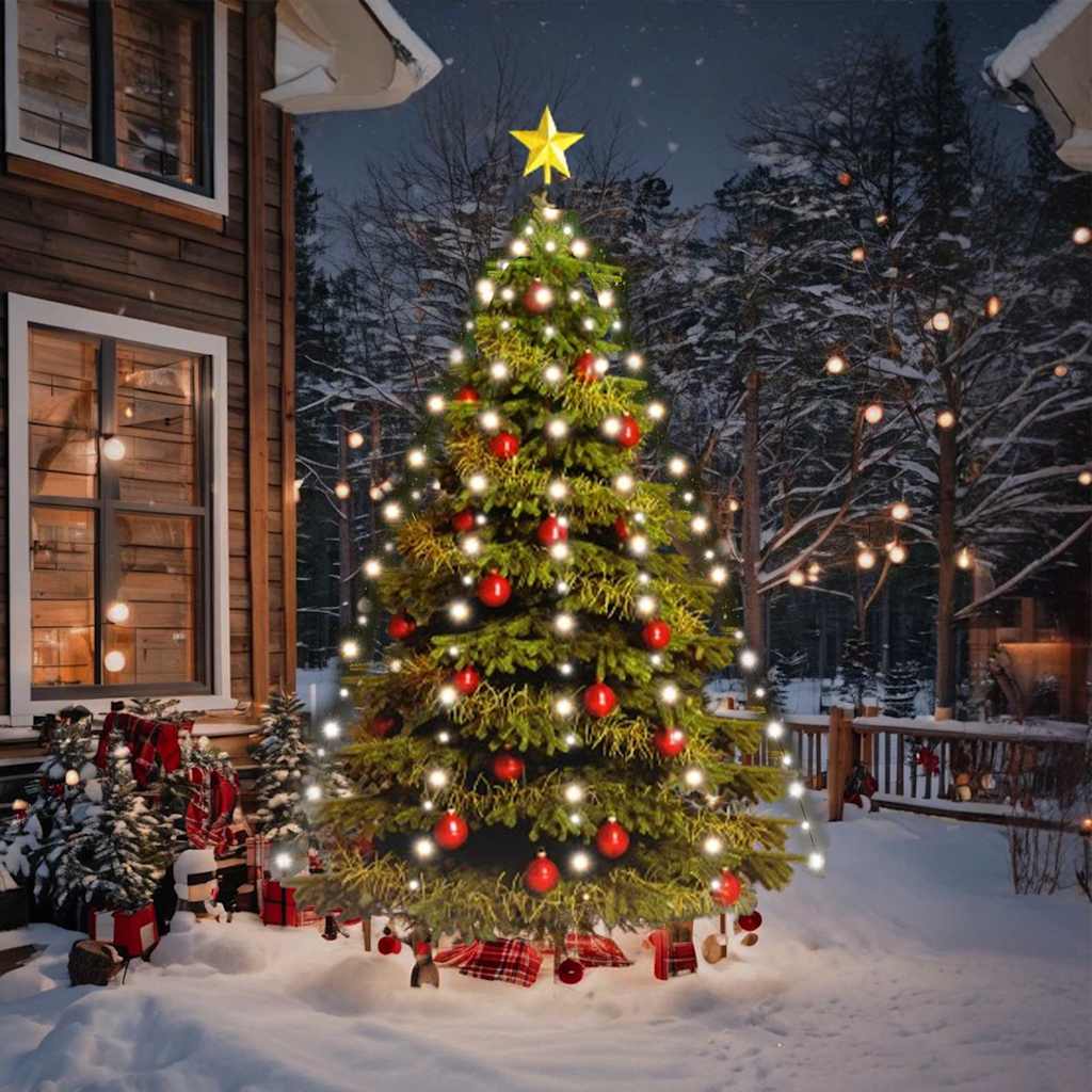 vidaXL Christmas Tree Net Lights with 180 LEDs Cold White 180 cm