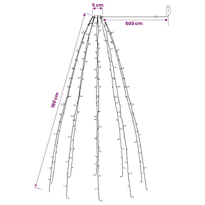 328874 vidaXL Christmas Tree Net Lights with 180 LEDs Blue 180 cm