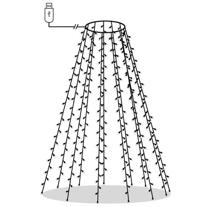 vidaXL Christmas Tree Net Lights with 180 LEDs Colourful 180 cm