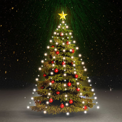vidaXL Tree Light | Cold white | PVC | 210 cm tree height | Decorative Inlays