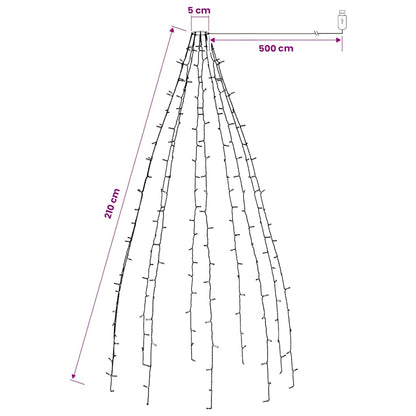 vidaXL Tree Light | Colourful | PVC | Standard tree size | Lights | Tree Light