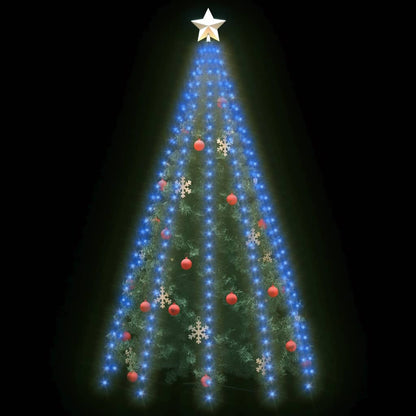 vidaXL Christmas Tree Net Lights with 250 LEDs Blue 250 cm