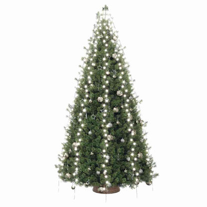 vidaXL Tree Light | Cold White, Dark Green | PVC | Suitable for 4m trees