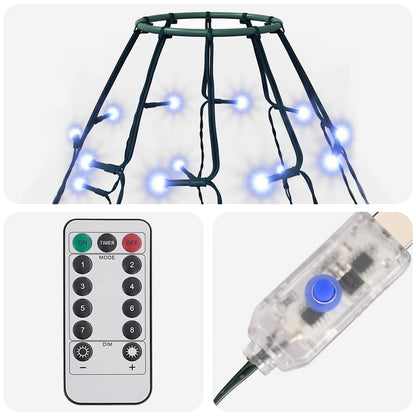 vidaXL Tree Light | Blue | PVC | Fits trees up to 400 cm | Portable | Tree Light