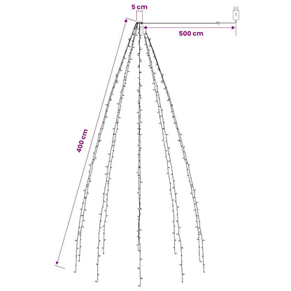 vidaXL Tree Light | Blue | PVC | Fits trees up to 400 cm | Portable | Tree Light