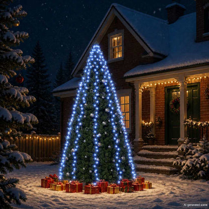 vidaXL Tree Light | Blue | PVC | Fits trees up to 400 cm | Portable | Tree Light