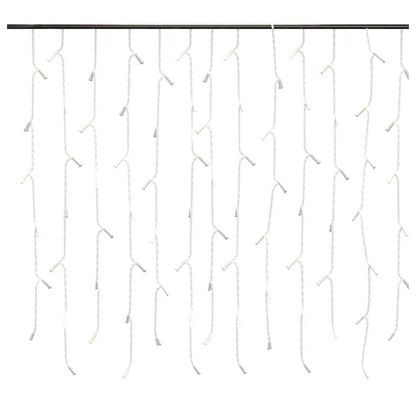 328911 vidaXL LED Curtain Icicle Lights 10m 400 LED Cold White 8 Function