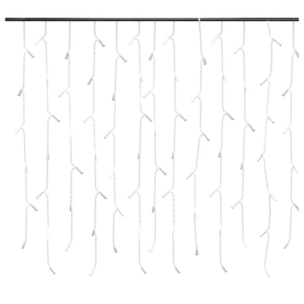 328913 vidaXL LED Curtain Icicle Lights 10m 400 LED Blue 8 Function